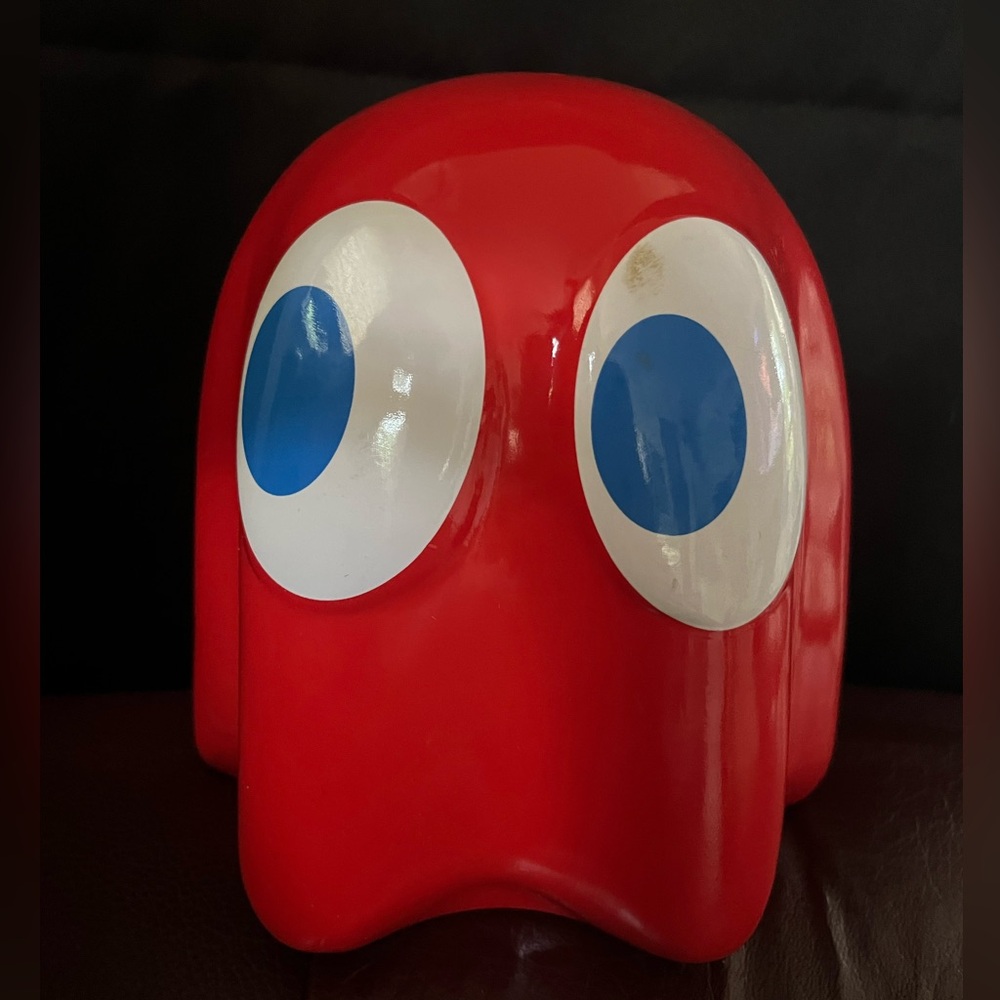 Pac-Man Blinky Red Ghost Ceramic Piggy Bank fab starpoint Video Game collectable